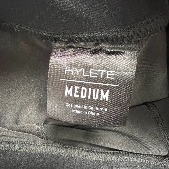 Hylete Apex 3/4 Compression Tights SIZE M Black Workout Gym Performance Pants - Picture 4 of 11